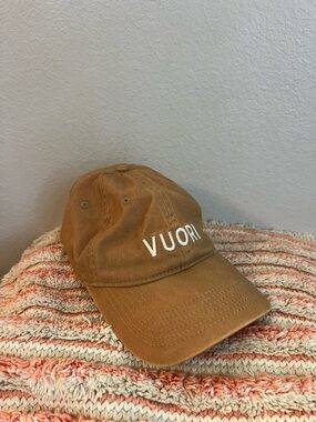 Vuori Ball Cap Camel Embroidered Logo Dad Hat